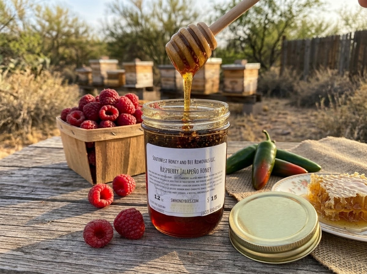 Raspberry Jalapeño Honey 12oz